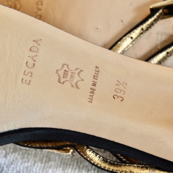 🏷️ NWT  Escada Swarovski Crystal Embellished Heels - Picture 11 of 14